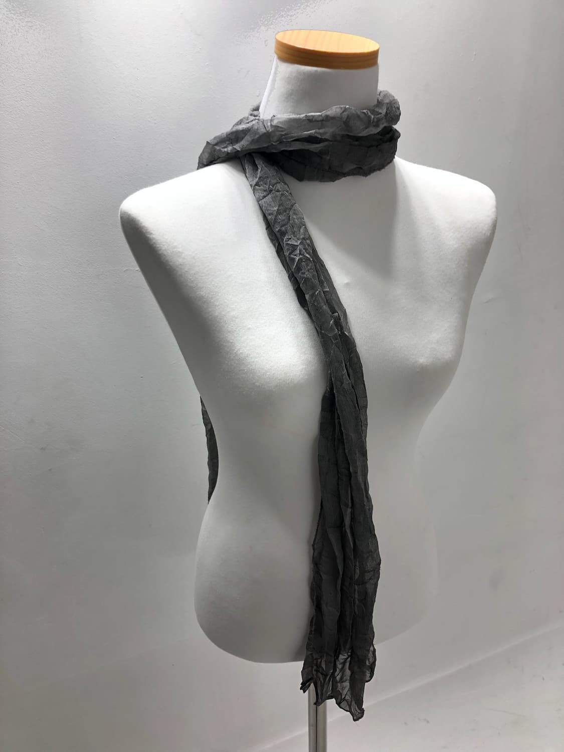 Grey Shirring Scarf 상품이미지1