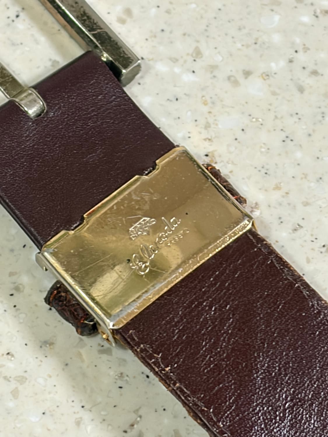 Western singlepin belt / 웨스턴 위빙 레더 벨트 상품이미지3