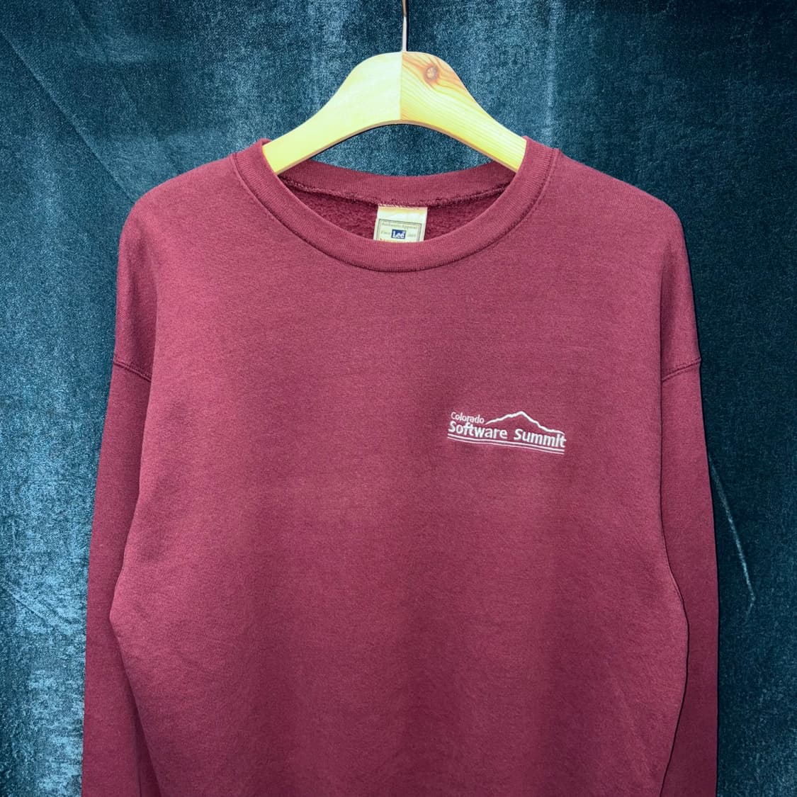 (L) 90s Lee 콜로라도 버건디 오버 맨투맨 상품이미지2