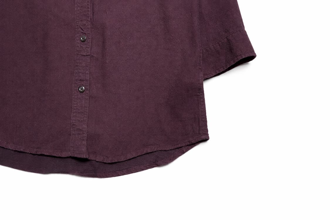 JPN 일본 빈티지 y2k 모리걸 아메카지 오버핏 7부 버건디 셔츠 L 상품이미지6