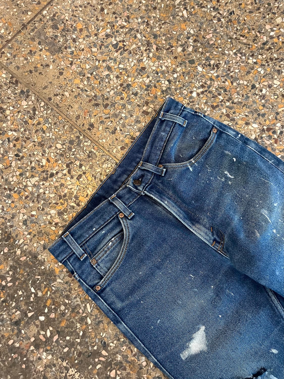 90s Usa Levi's 517 프린팅디스 데님팬츠 상품이미지2