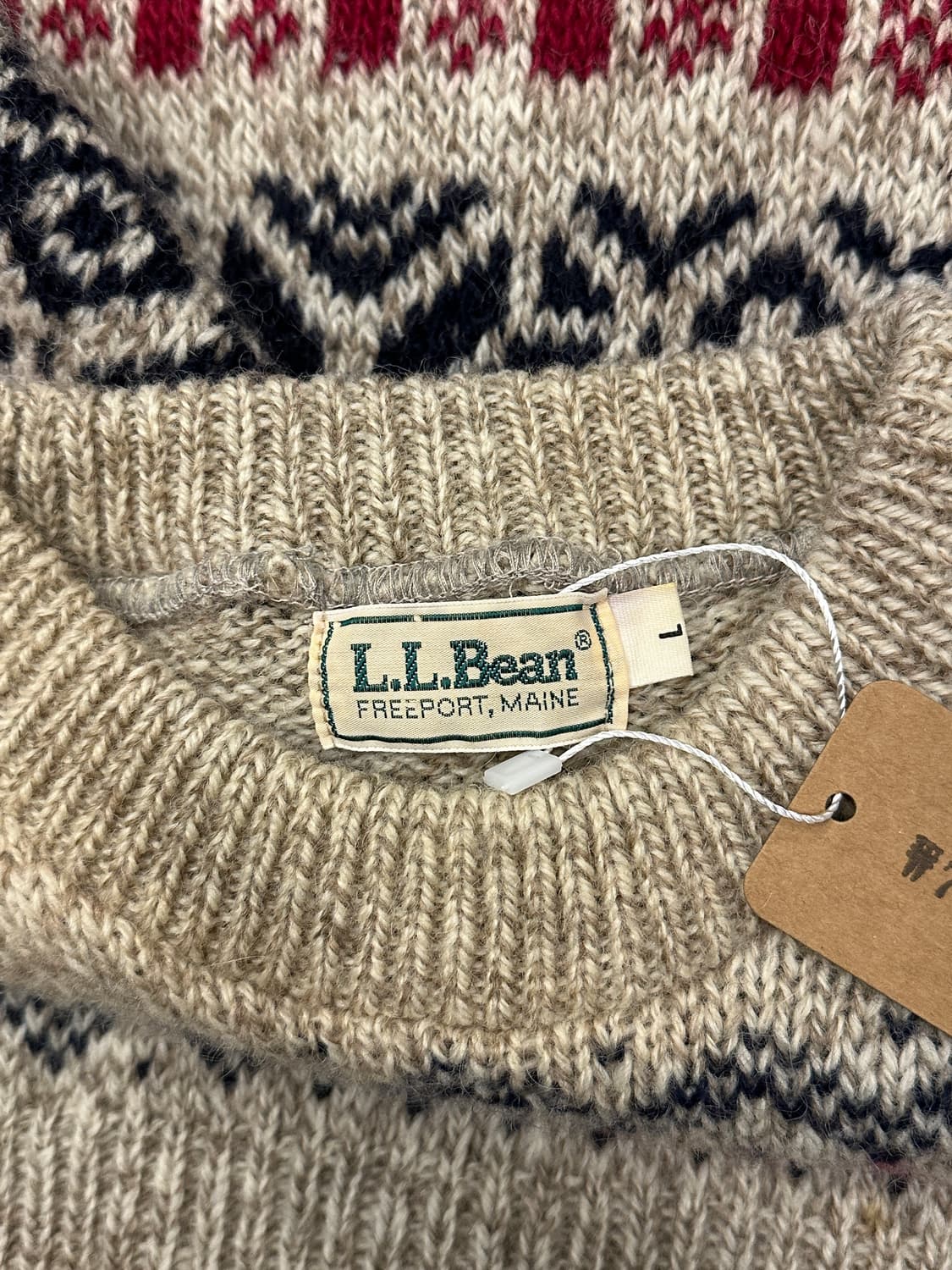 LL Bean 엘엘빈 노르딕 패턴 니트 스웨터 L 상품이미지3