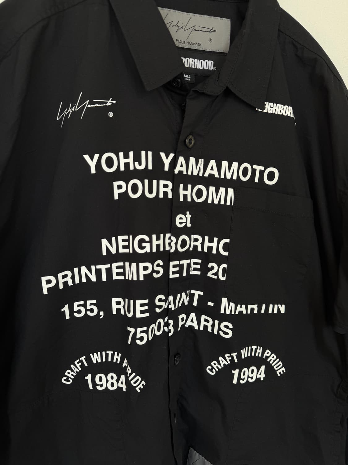 네이버후드 x 요지야마모토 뿌르옴므 프린트셔츠 롱슬리브 상품이미지3