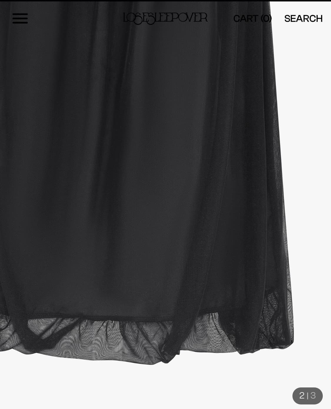 루즈슬립오버 쉘스커트 블랙 상품이미지2