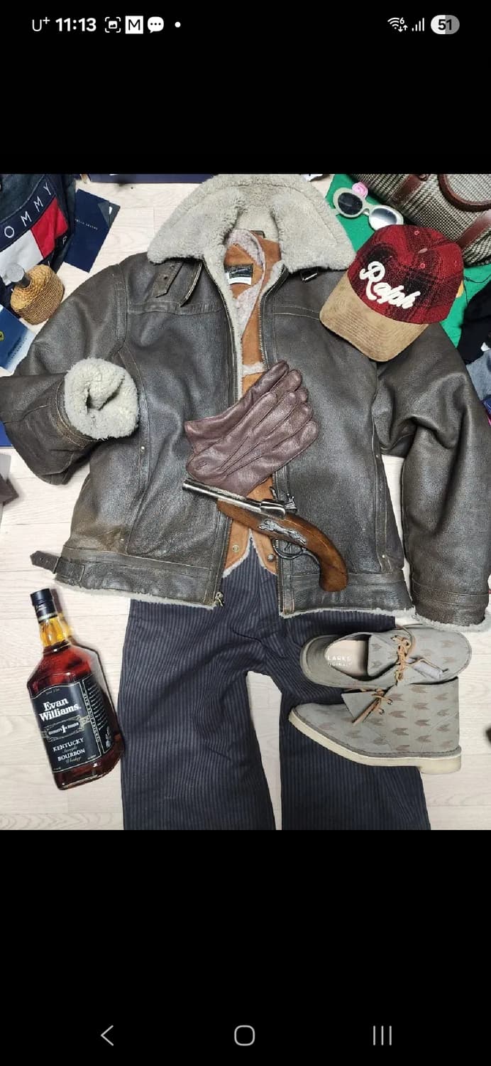 U.S WILSONS LEATHER 무스탕 점퍼 가죽자켓 쉐르파 레더 상품이미지5