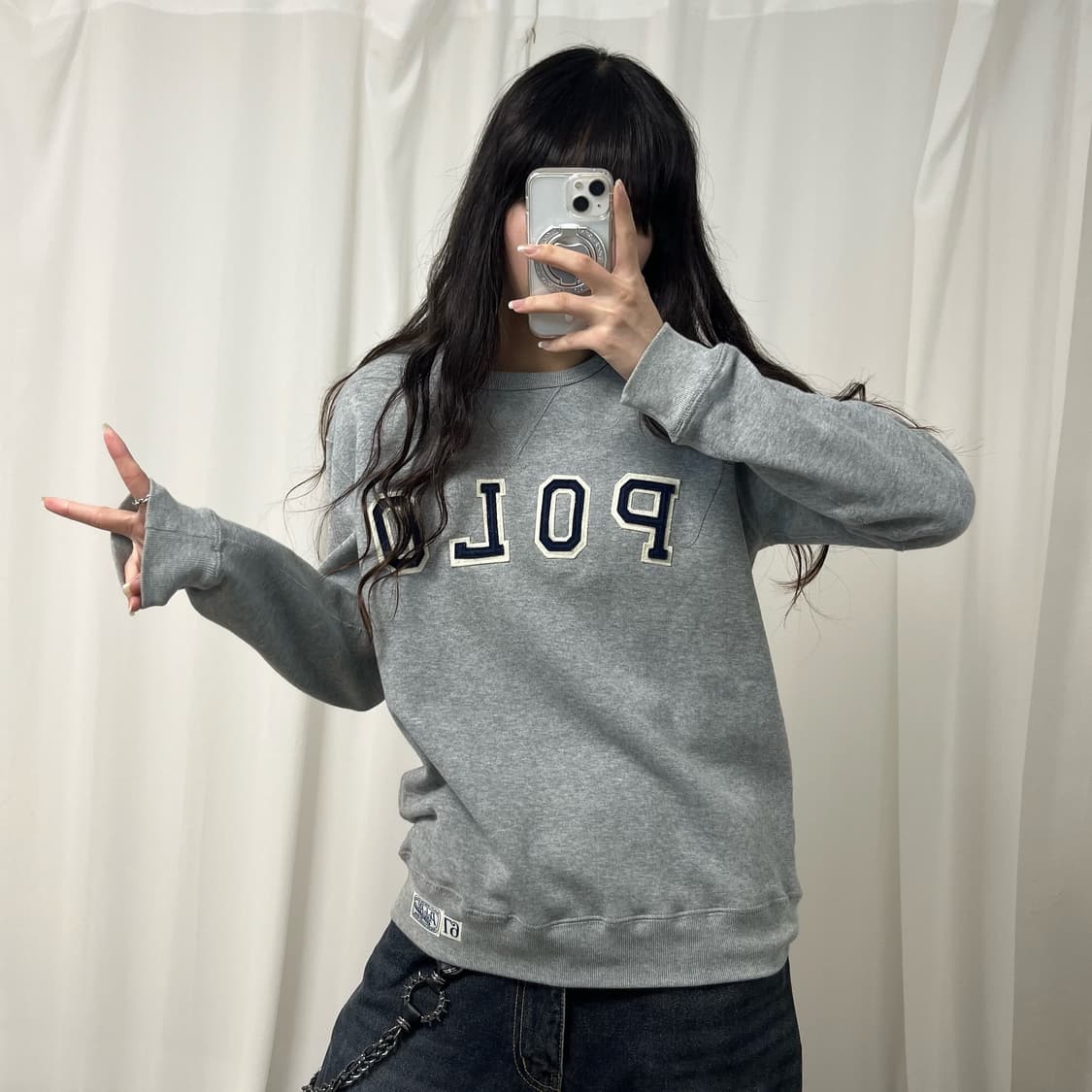 Polo gray sweatshirt 상품이미지2