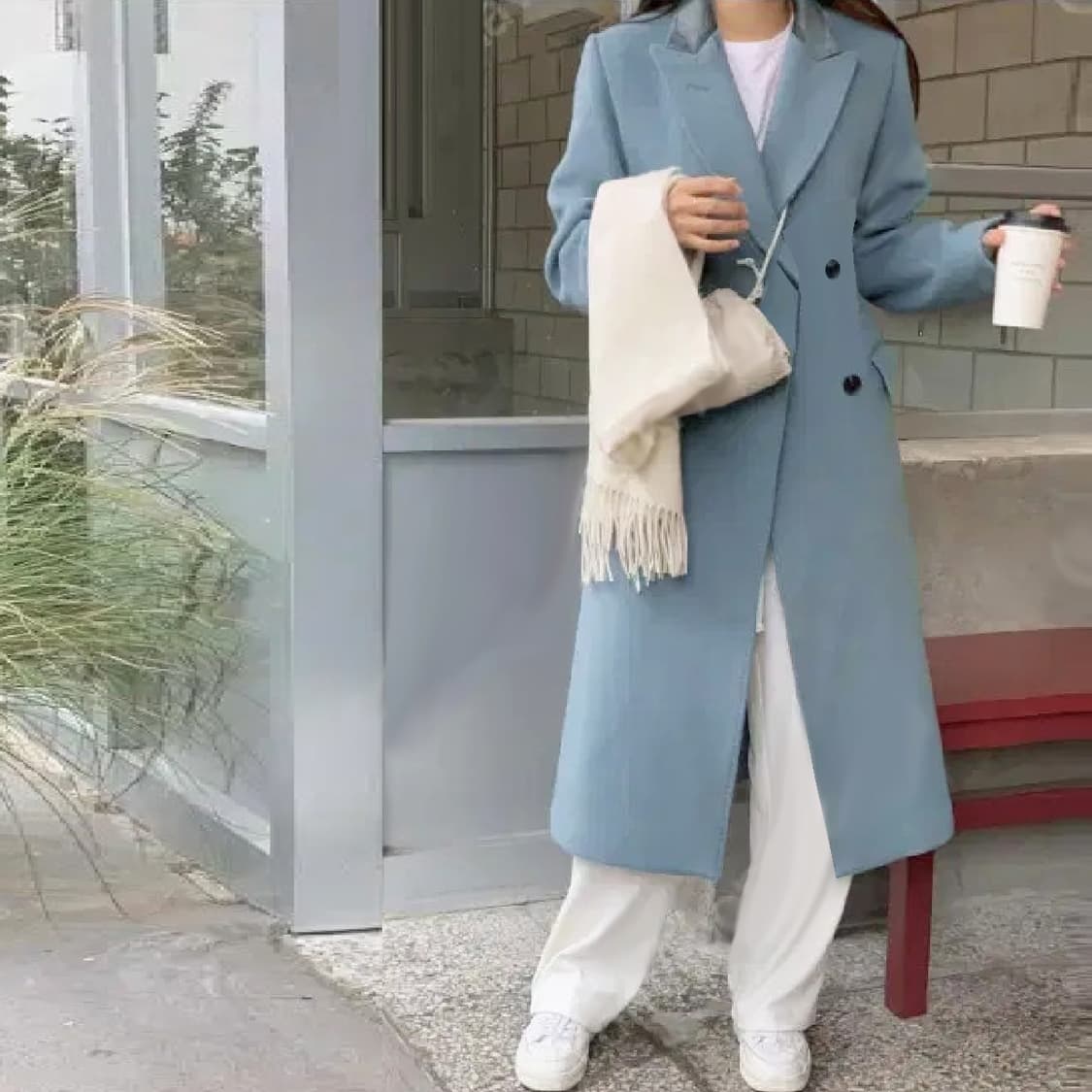 블루민(BLUEMIN) 캐시울 매니쉬 코트 55-66 새상품 상품이미지2