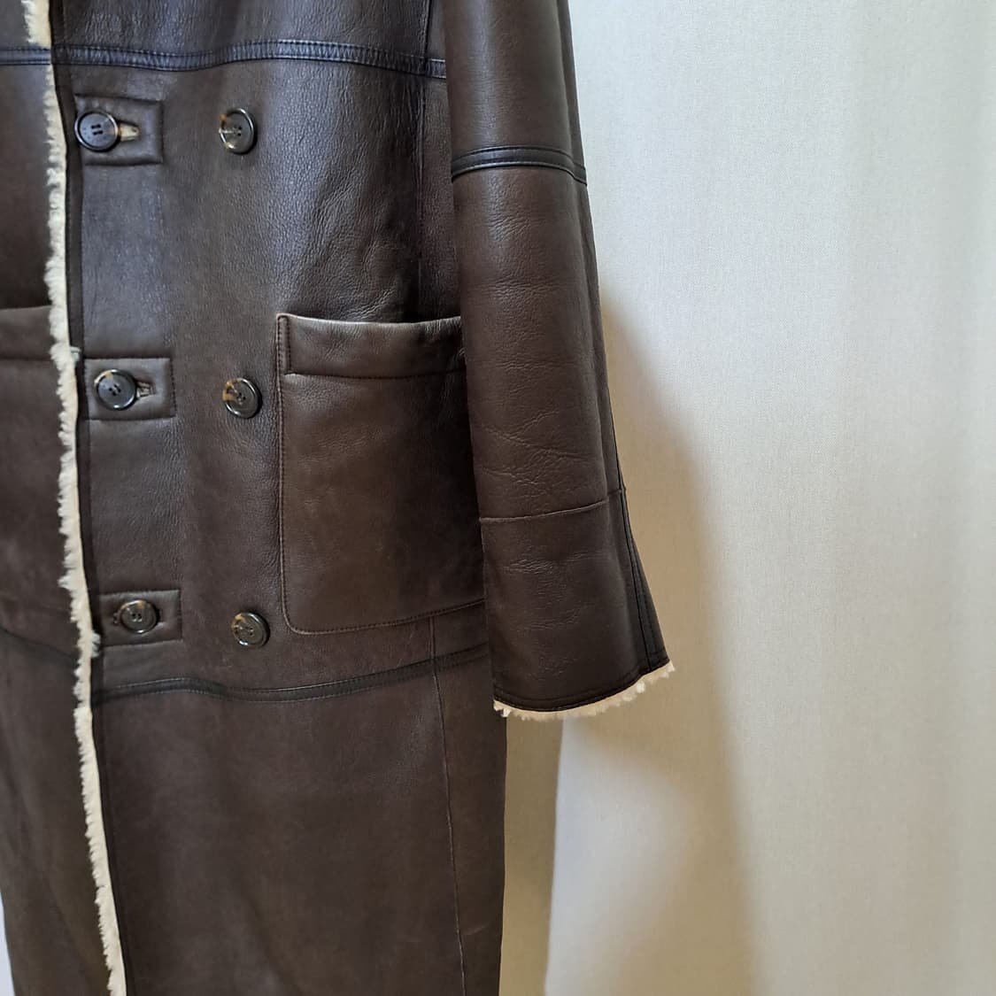 (택포) 인스턴트펑크 양가죽 양털 더블 롱무스탕 1 A993 상품이미지6