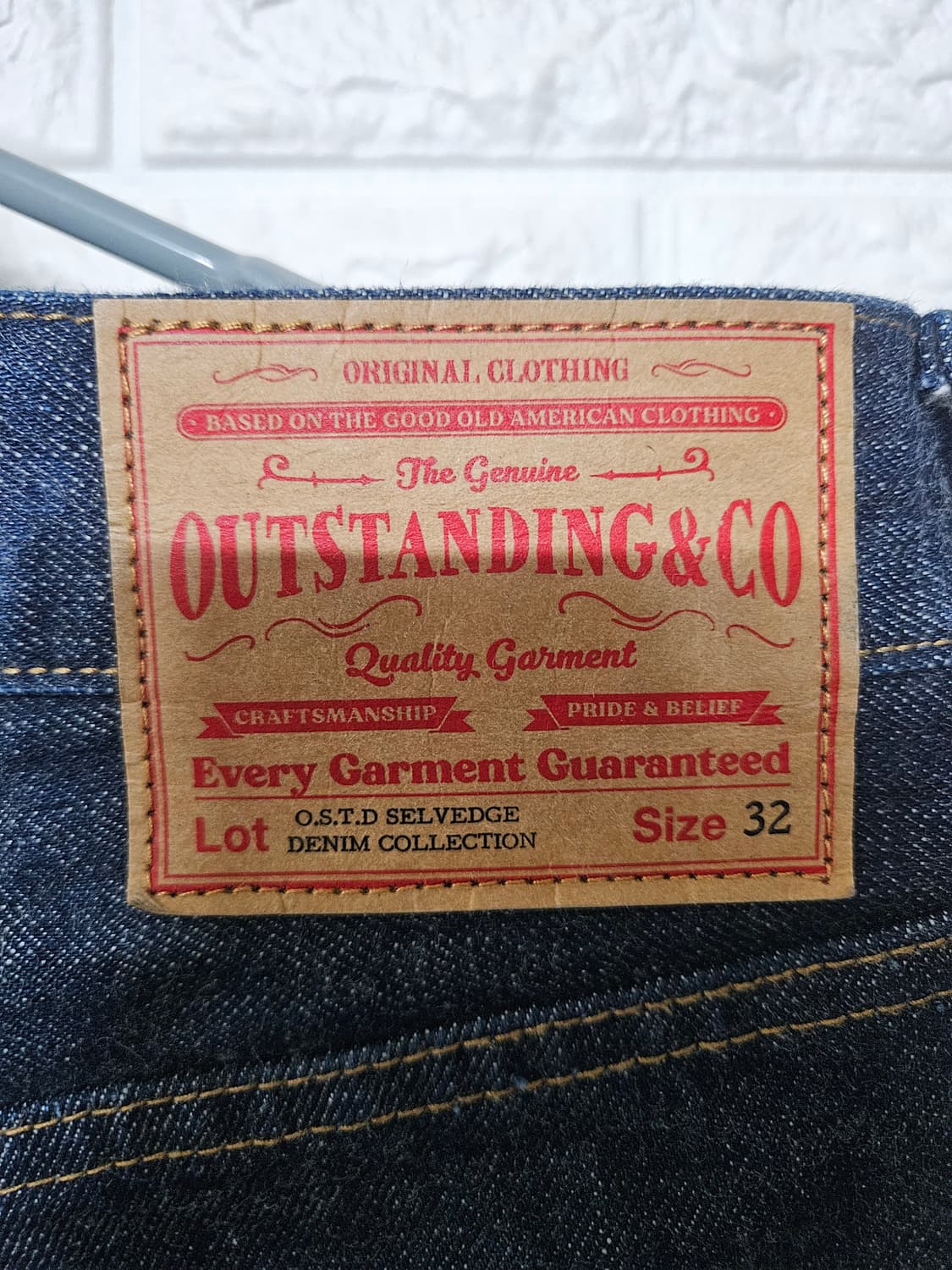 [32]아웃스탠딩 40s 셀비지 스트레이트 인디고 상품이미지4