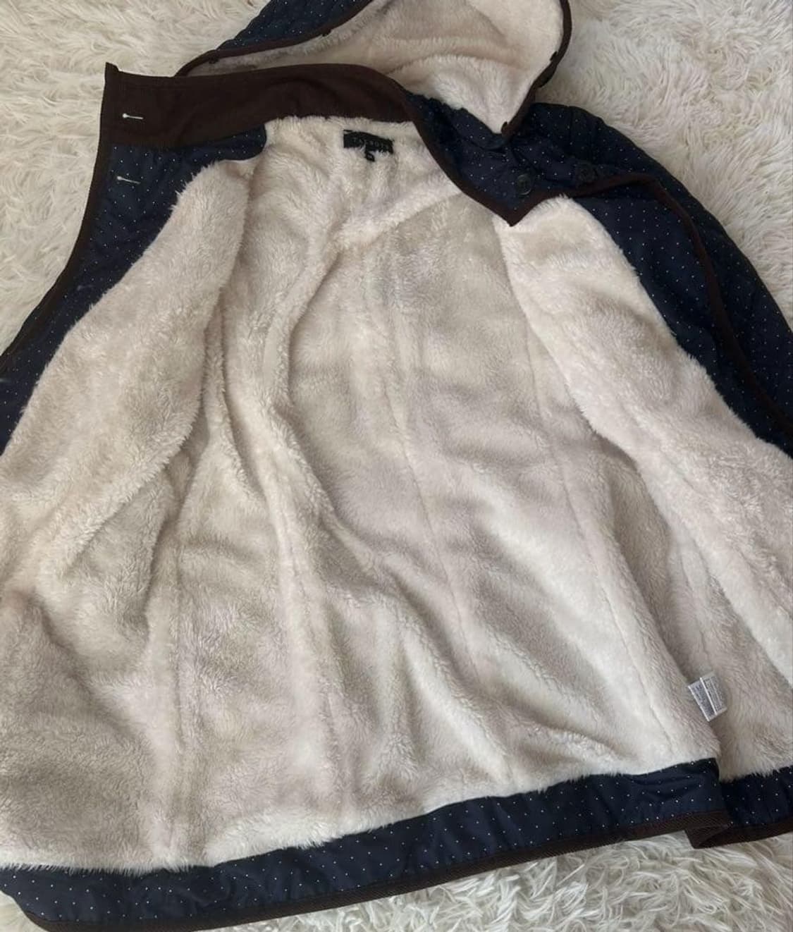 네이비 도트 땡땡이 퀄트자켓 상품이미지4