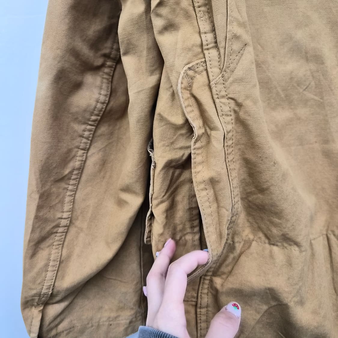 빈티지 워크 자켓 브라운 코듀로이 카라 남성 L 상품이미지8