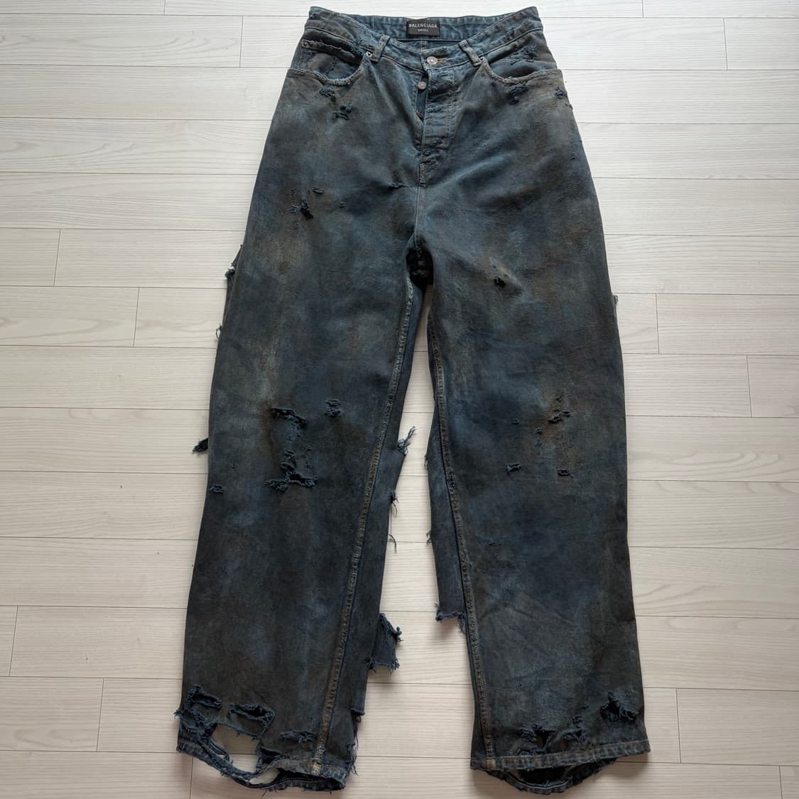 발렌시아가 슈퍼 디스트로이드 진 블루 XS 상품이미지3