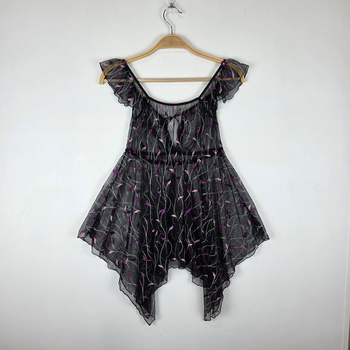 플라워 자수 시어 블라우스 상품이미지1