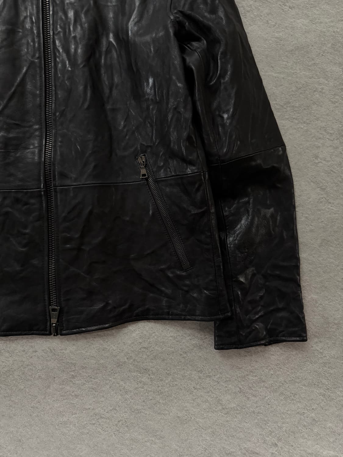 존바바토스 주름가공 크링클 레더자켓 상품이미지6