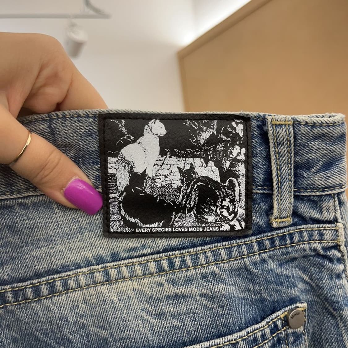 모드나인 빈티지 드레이프 워싱 데님 팬츠 30인치 C07071 상품이미지5