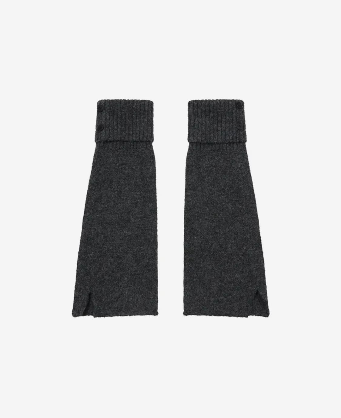 미세키서울 버튼 니트 레그워머 차콜 상품이미지1