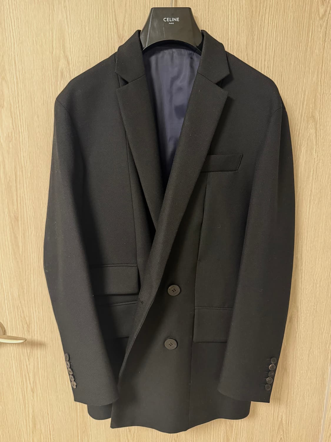 우영미 20ss 블랙 루즈핏 더블 자켓 46 상품이미지3