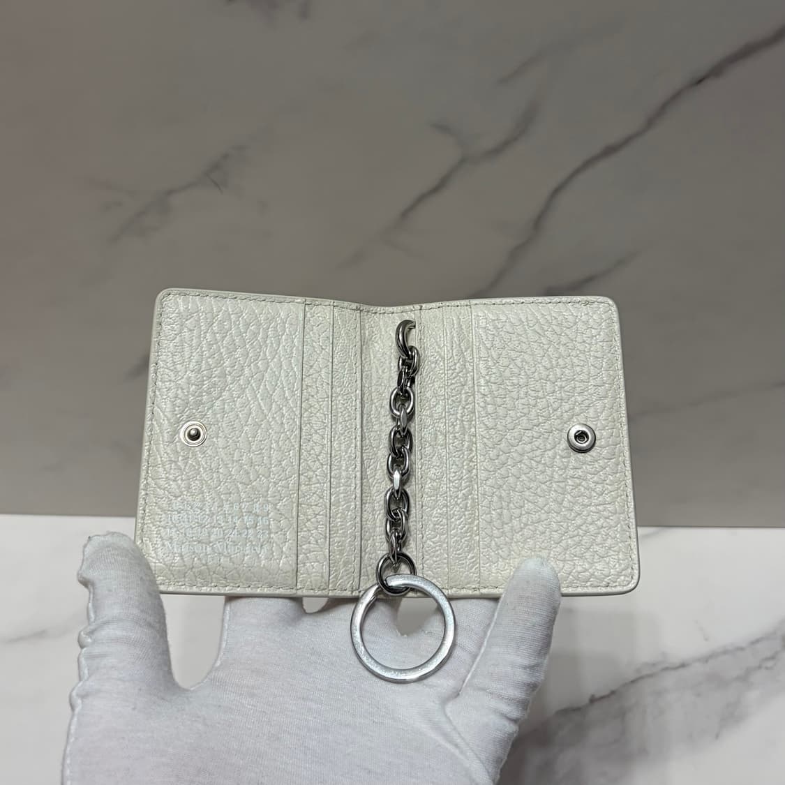 [정품] S급 마르지엘라 키링 카드지갑 아이보리 상품이미지3