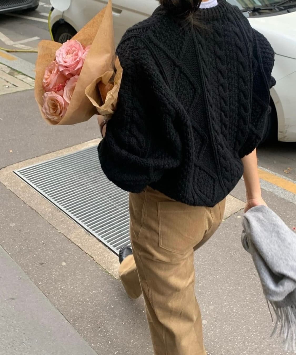 (새상품) 위드아웃썸머 로버트 케이블 니트 블랙 상품이미지3