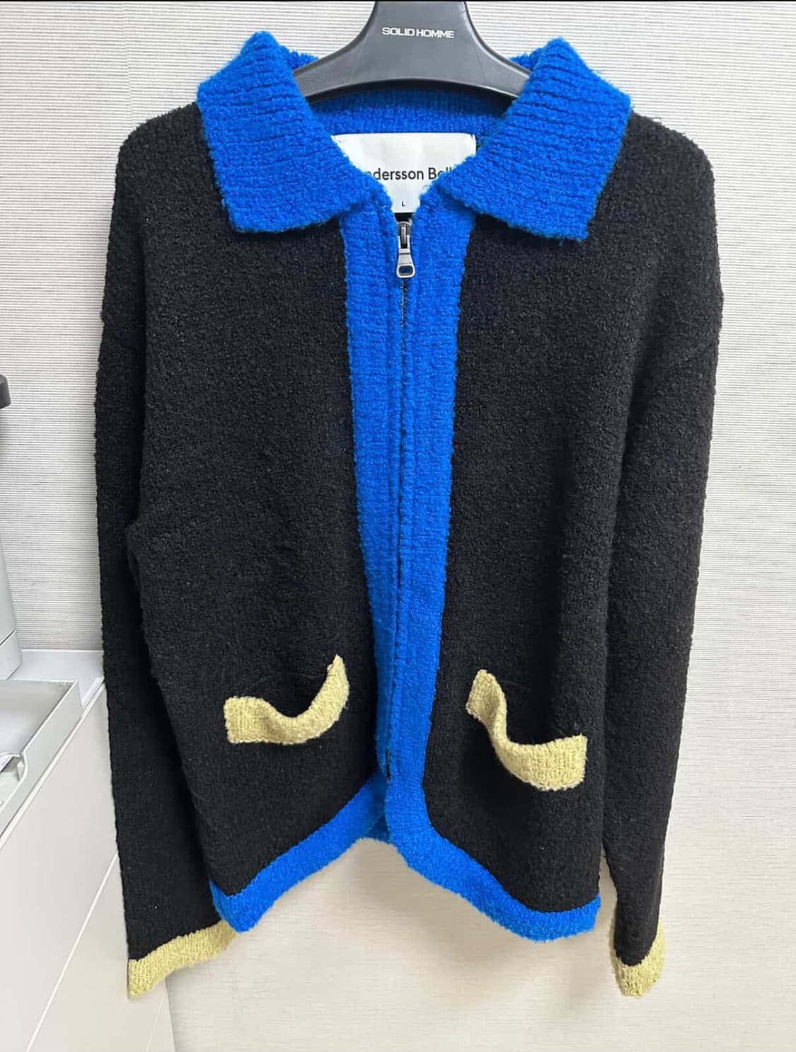 L) 앤더슨벨 칼라 집 니트 가디건 상품이미지1