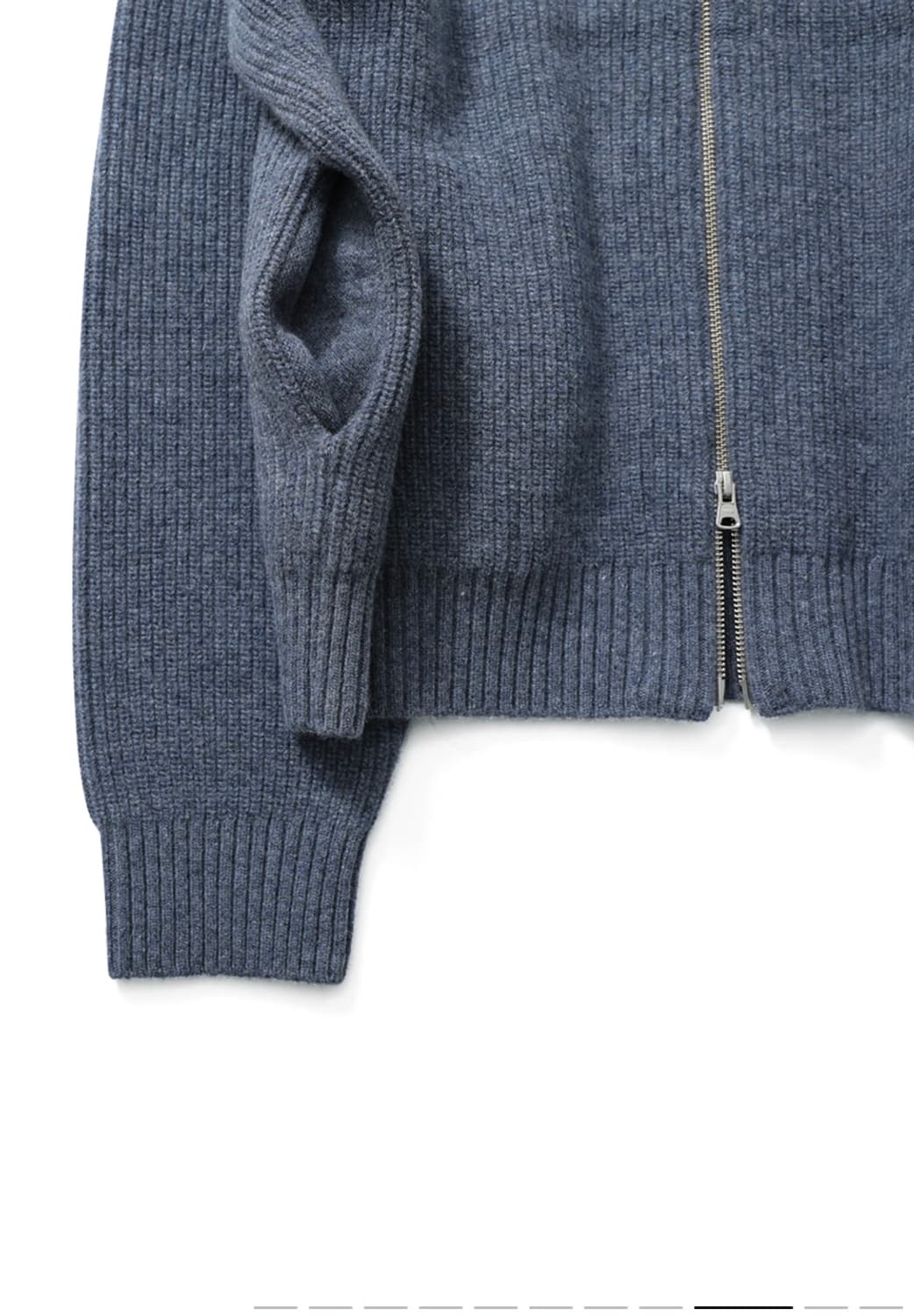 홀리선 마샬 풀 집업 리브 니트 멀티 블루 M사이즈 상품이미지6