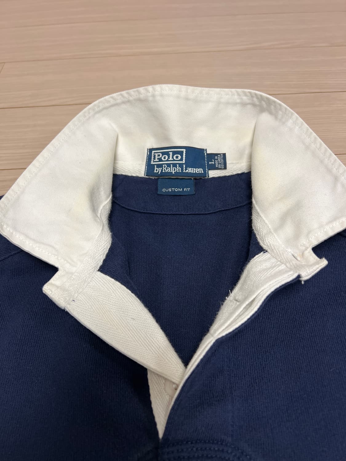 폴로 랄프로렌 럭비티 셔츠 네이비 / 커스텀핏 L 상품이미지8