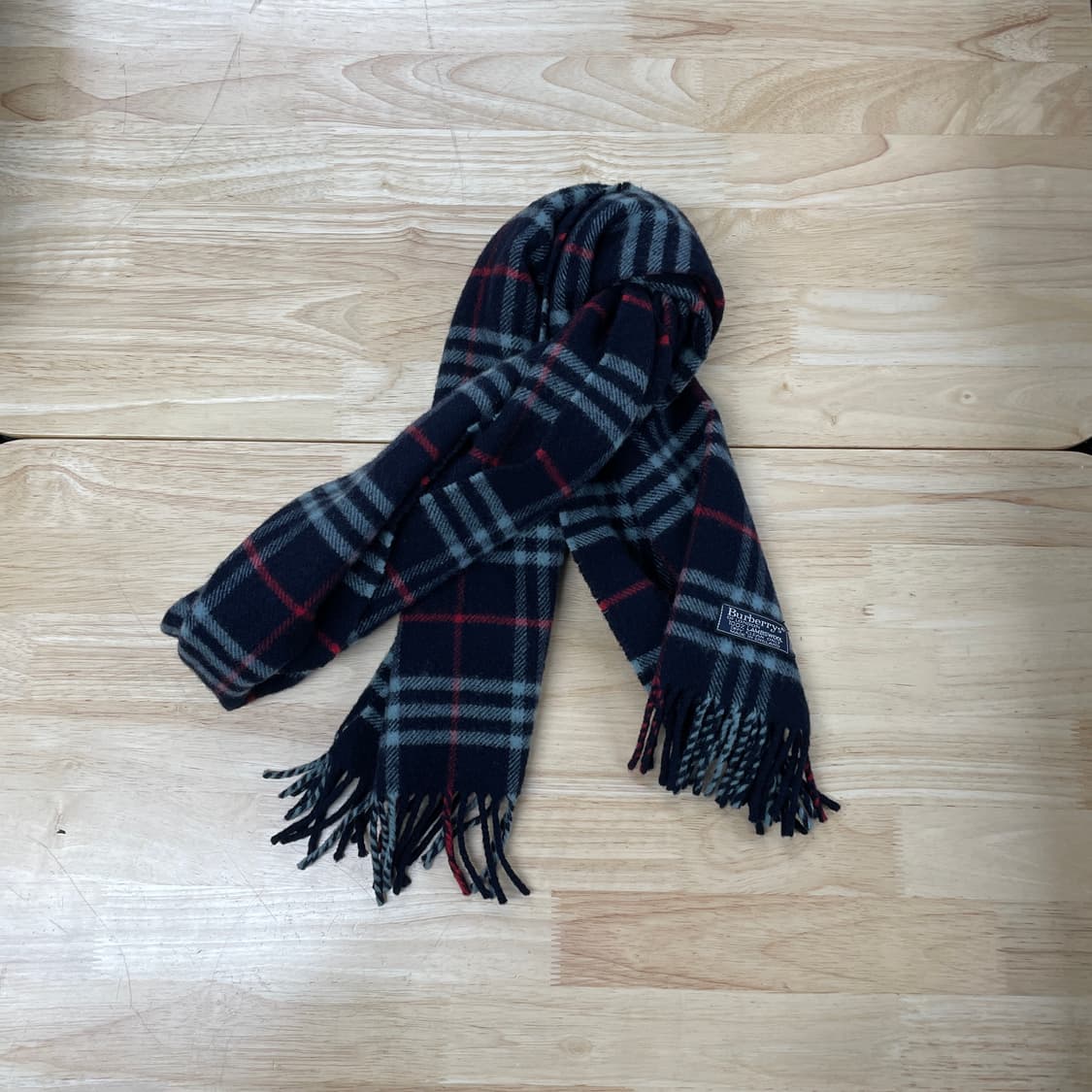 버버리 정품 램스울 머플러 네이비 상품이미지1