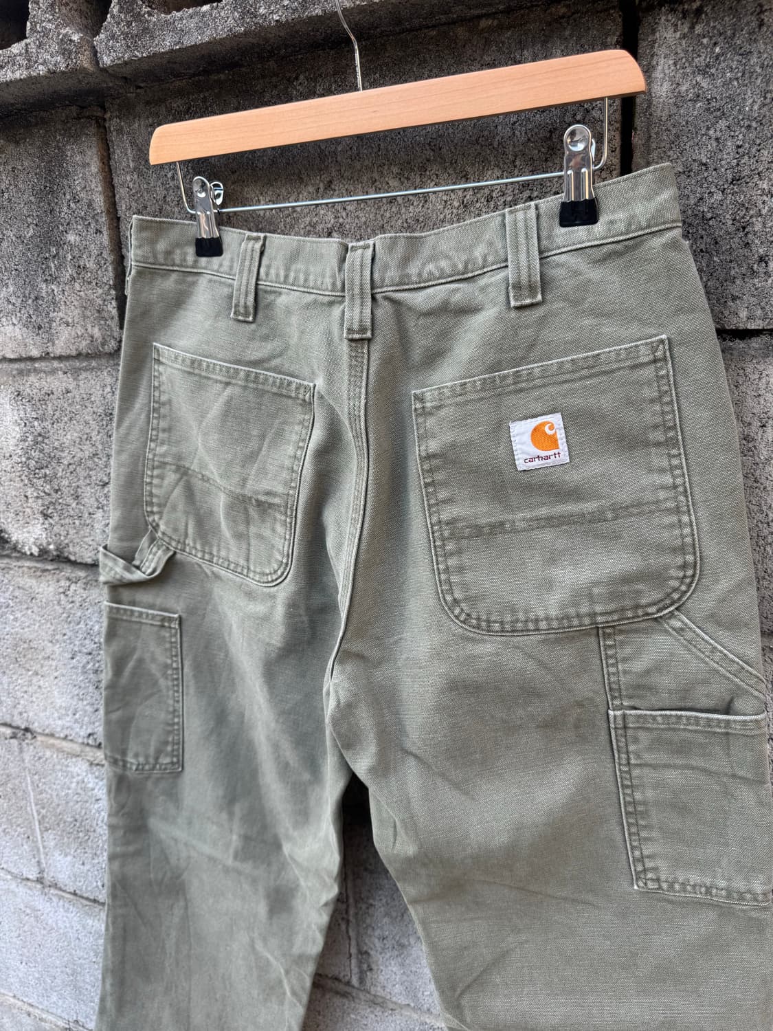 칼하트 빈티지 싱글니 워크 팬츠 32 아미그린 모스그린 상품이미지4