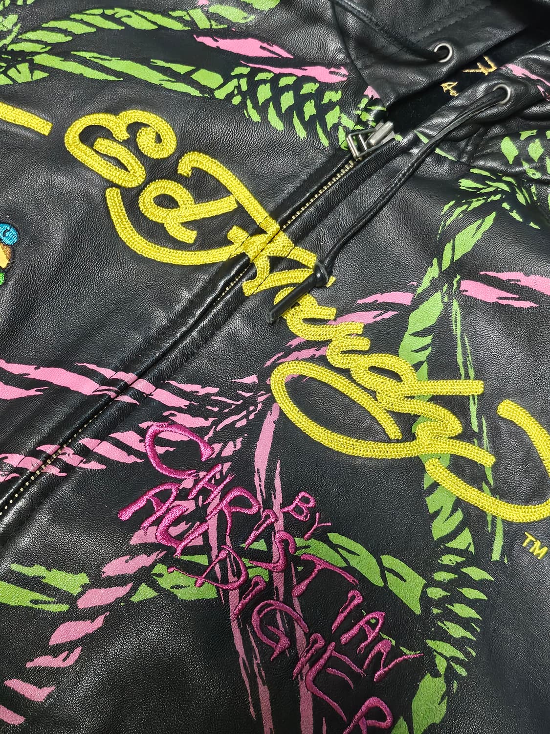 에드하디 양가죽 자수 가죽 자켓 L 상품이미지3