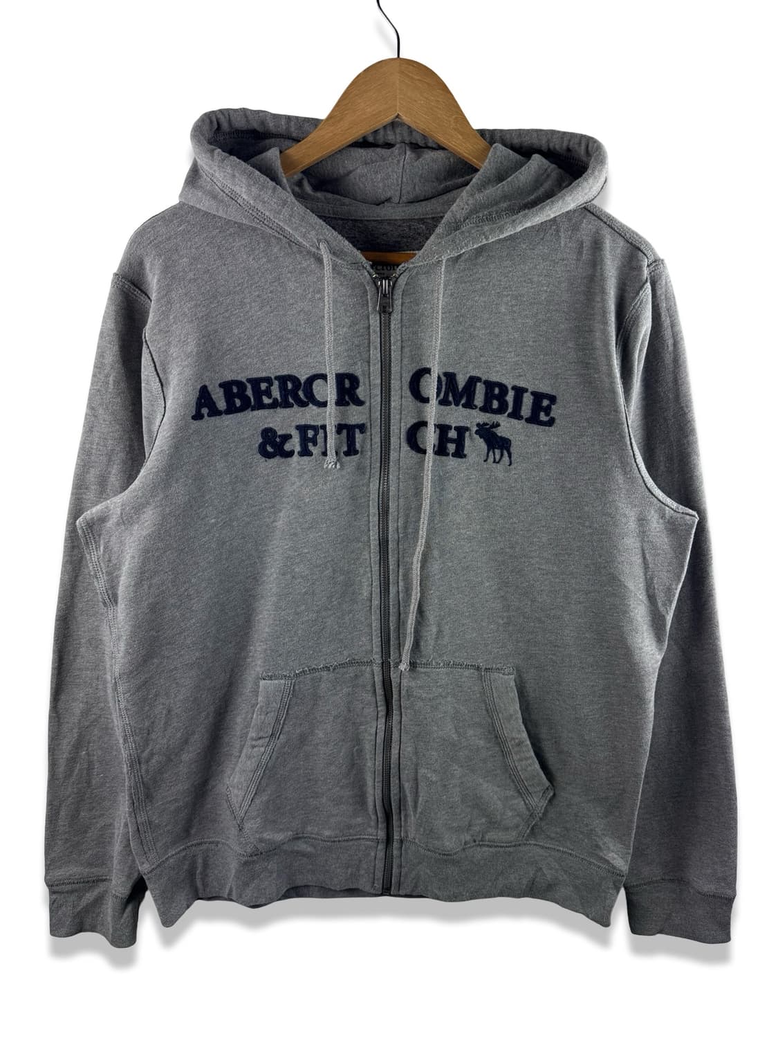 아베크롬비 그레이 네이비 로고 후드집업2413 상품이미지1
