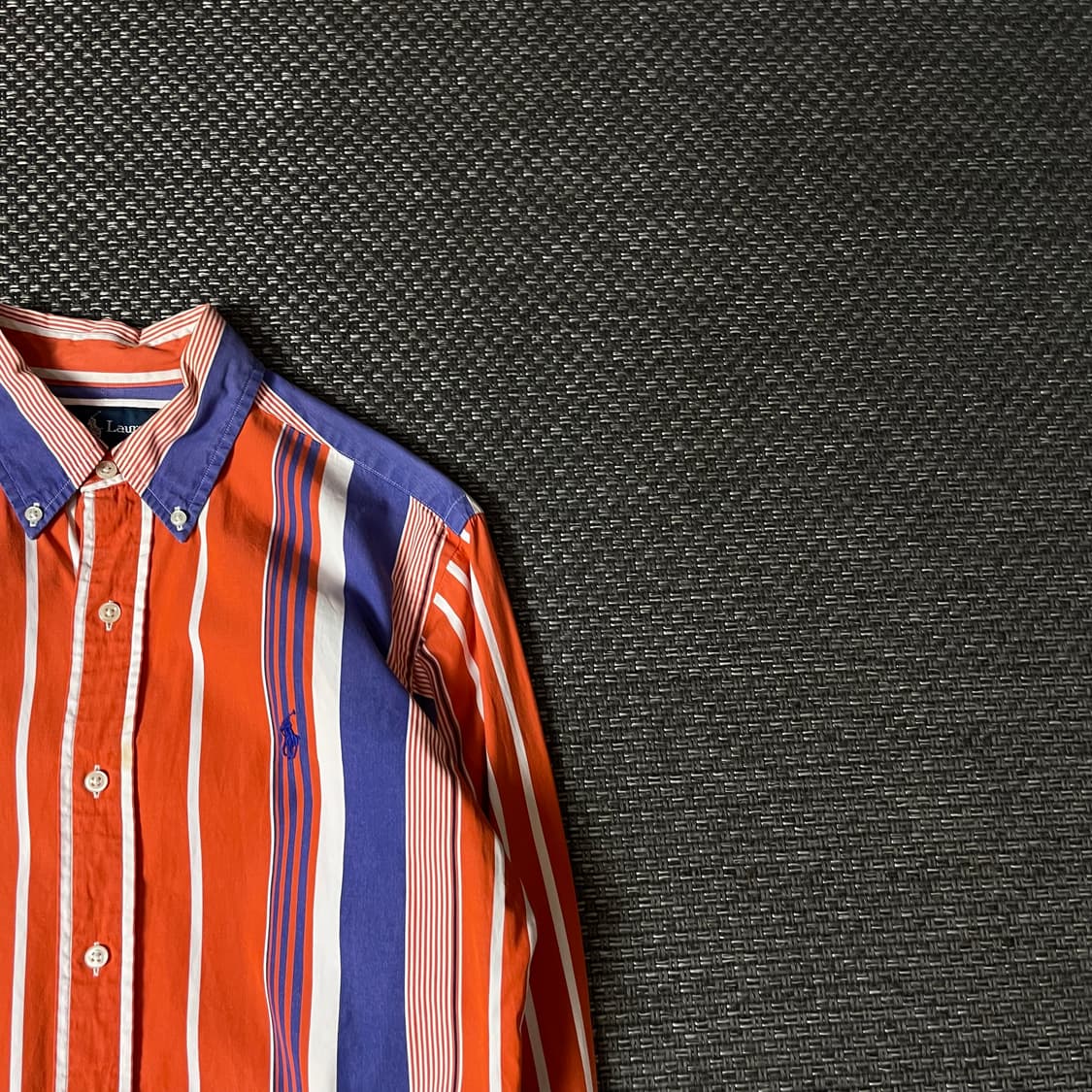 폴로랄프로렌 오렌지 블루 스트라이프 긴팔 셔츠 커스텀핏 S 상품이미지3