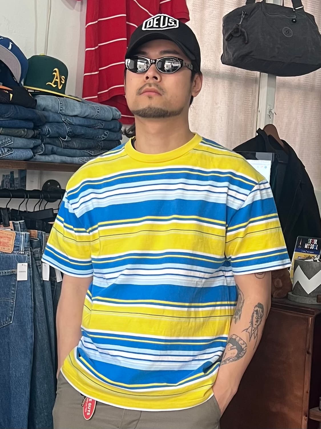 FAT Tokyo 스트라이프 티셔츠 체감 L 상품이미지1