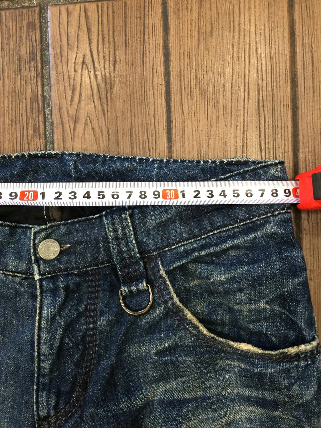 일본빈티지 올드스쿨아메카지스트릿 펑크y2k 데님7부팬츠 상품이미지4