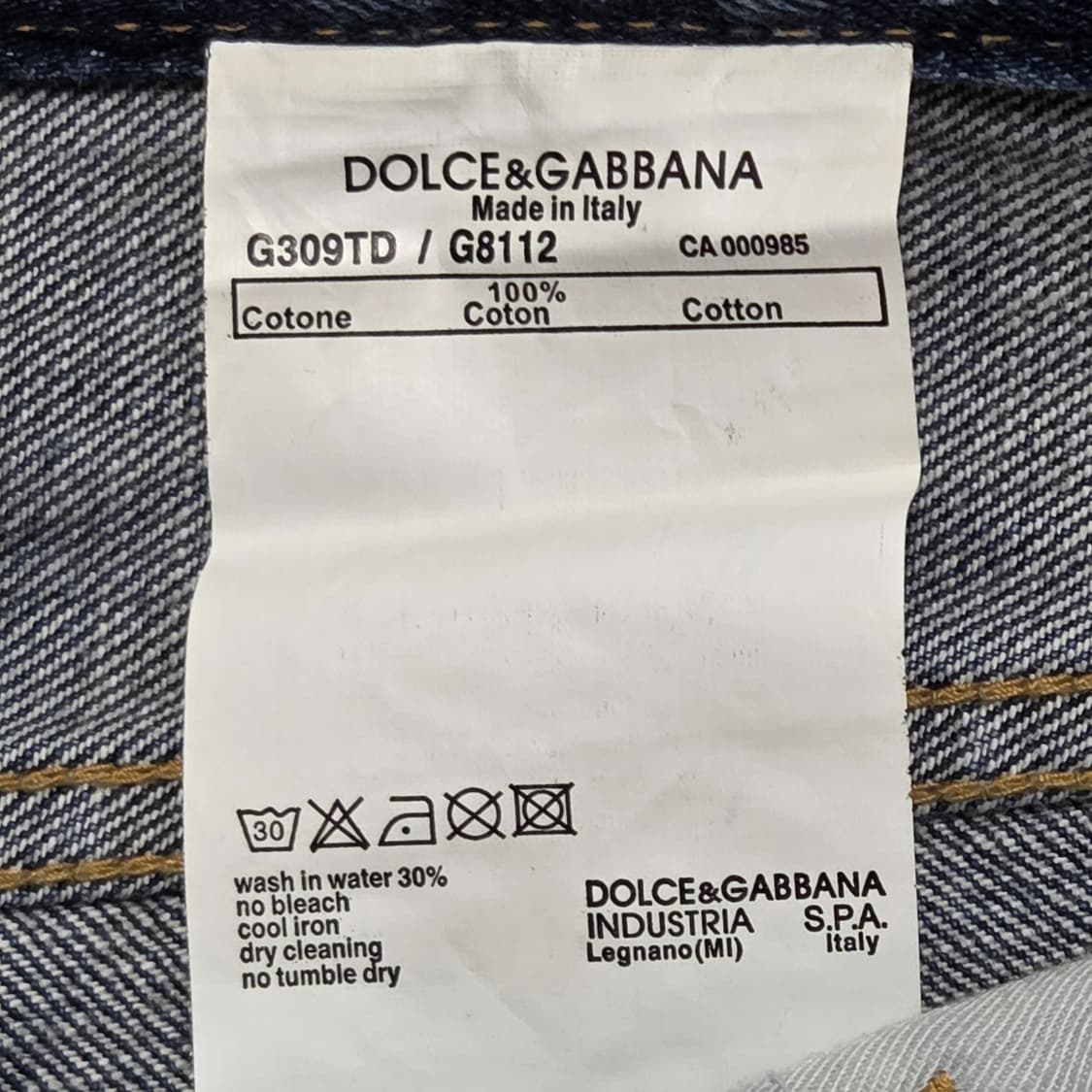 Dolce & Gabbana 돌체앤가바나 데미지 숏츠 데님 반바지 상품이미지6