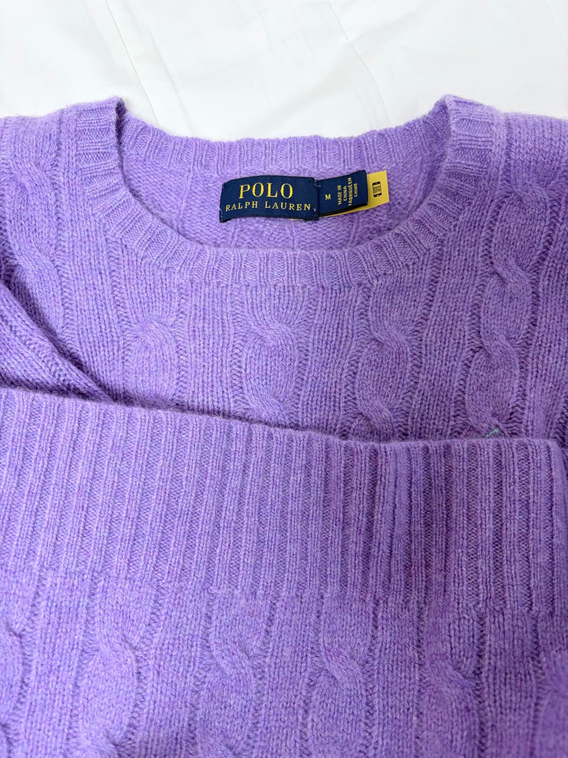 폴로 랄프로렌 캐시미어 니트 M 라벤더 상품이미지6