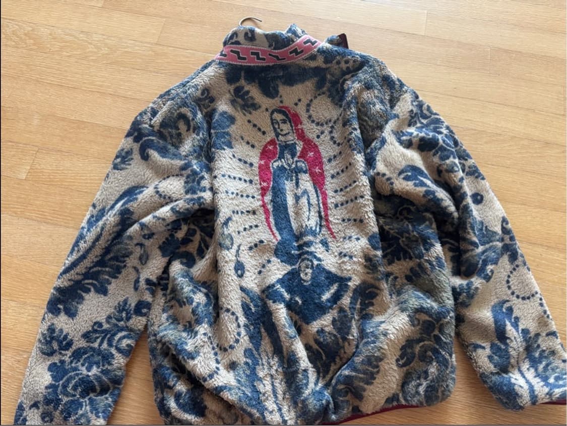 캐피탈 다마스크 패턴 마리아 플리스 집 블루종 베이지 5사이즈 상품이미지2