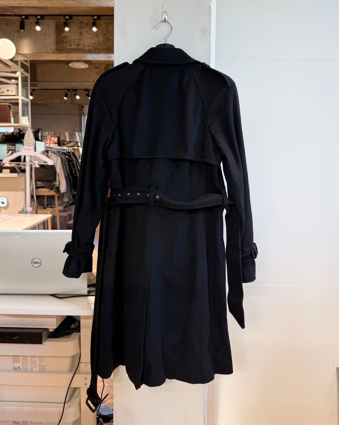 돌체앤가바나 블랙 캐시미어 혼방 트렌치코트 상품이미지7