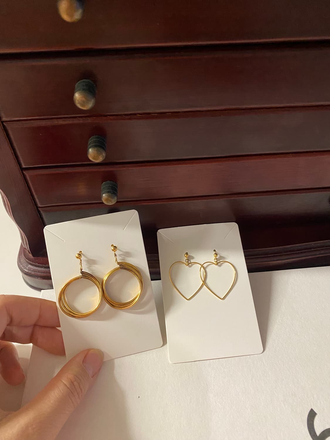 일본 수입 이어링 귀걸이 2점 세트 상품이미지1