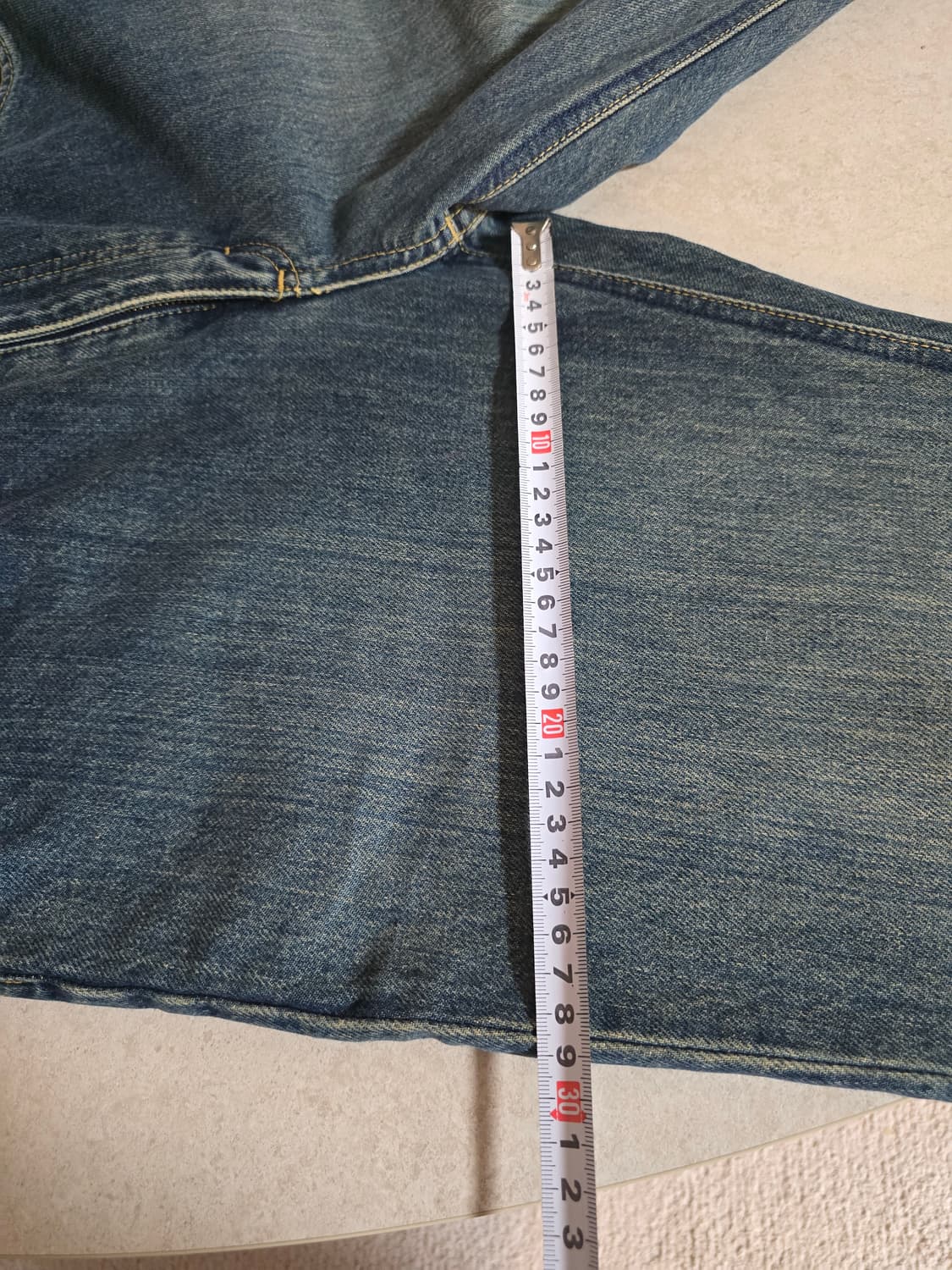 일본 리 Lee 세미부츠컷 데님진 33사이즈입니다. 상품이미지8