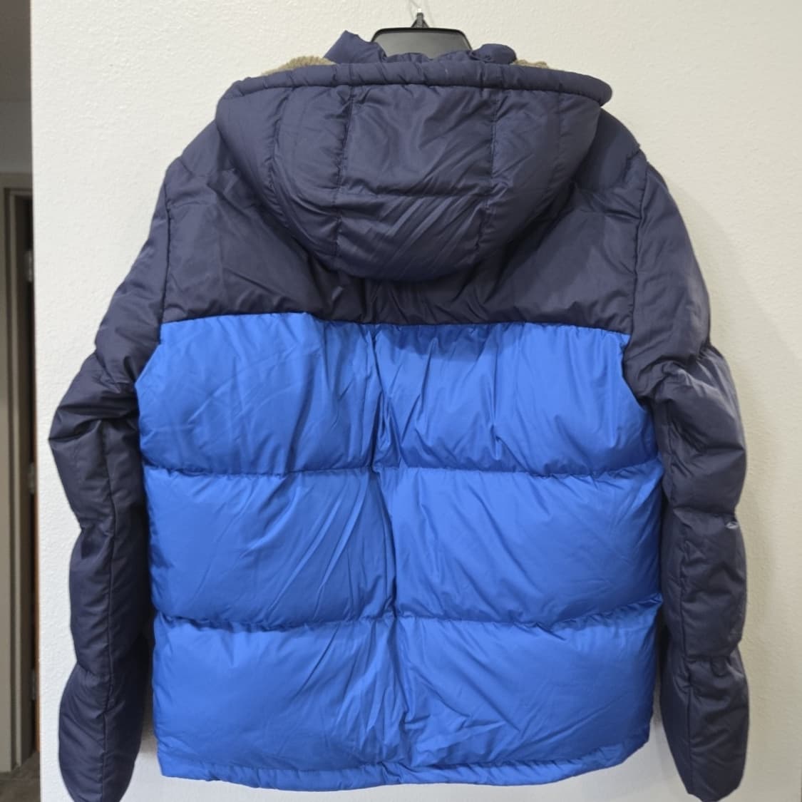 21FW 폴로 랄프 로렌 컬러 블록 후드 다운 패딩 네이비 블루 상품이미지4