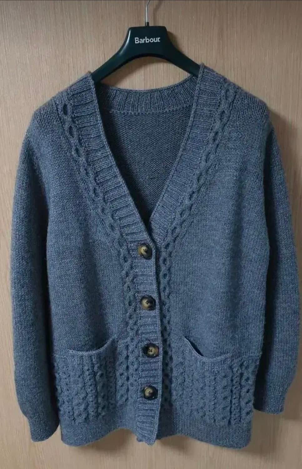 (착샷) 케이블 니트 롱 가디건 상품이미지1