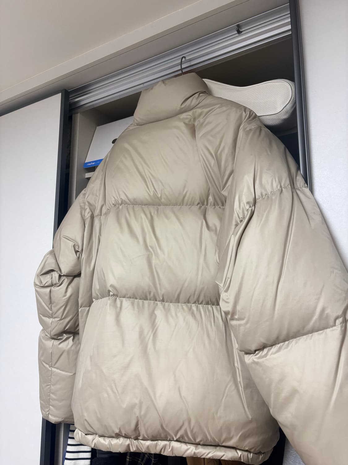 [105] 애프터프레이 x LLUD 숏패딩 라임베이지 상품이미지7