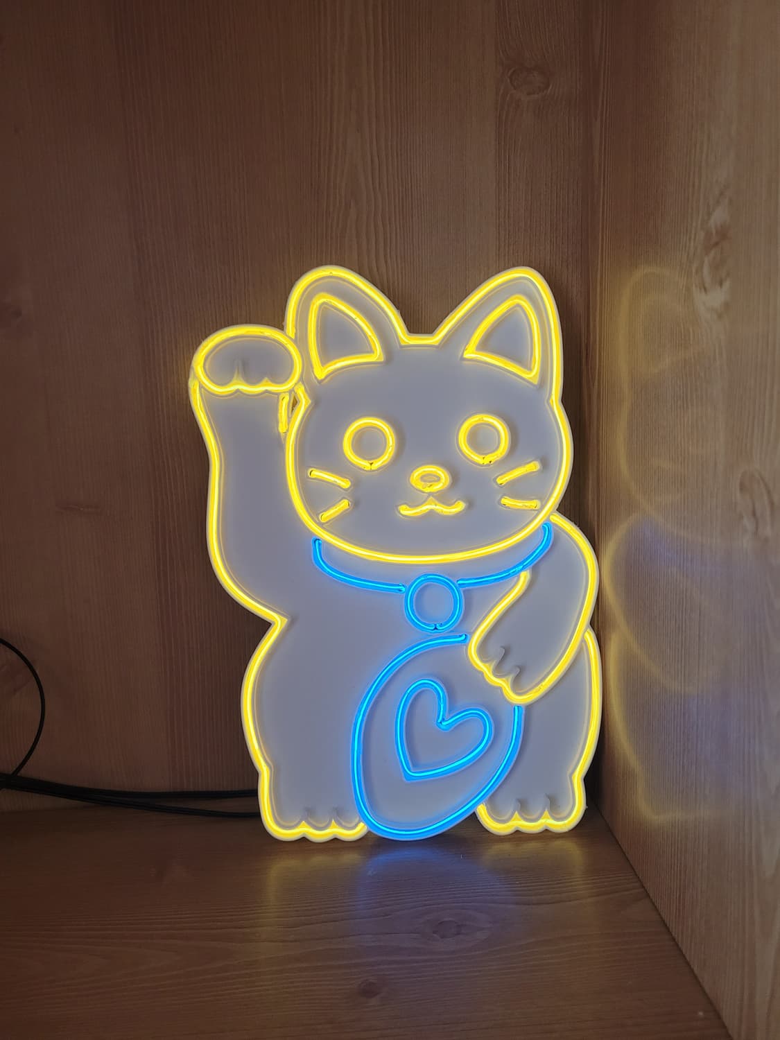 네온사인 마네키네코 행운 고양이 led 램프 조명 무드등 상품이미지6