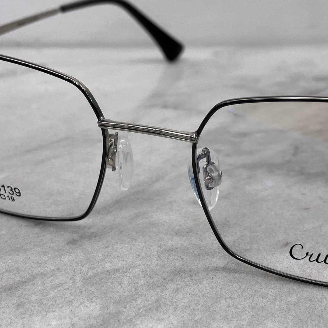 C93 크루세이드 Crusade 차콜 실버 스퀘어 메탈테 안경 45139 상품이미지5