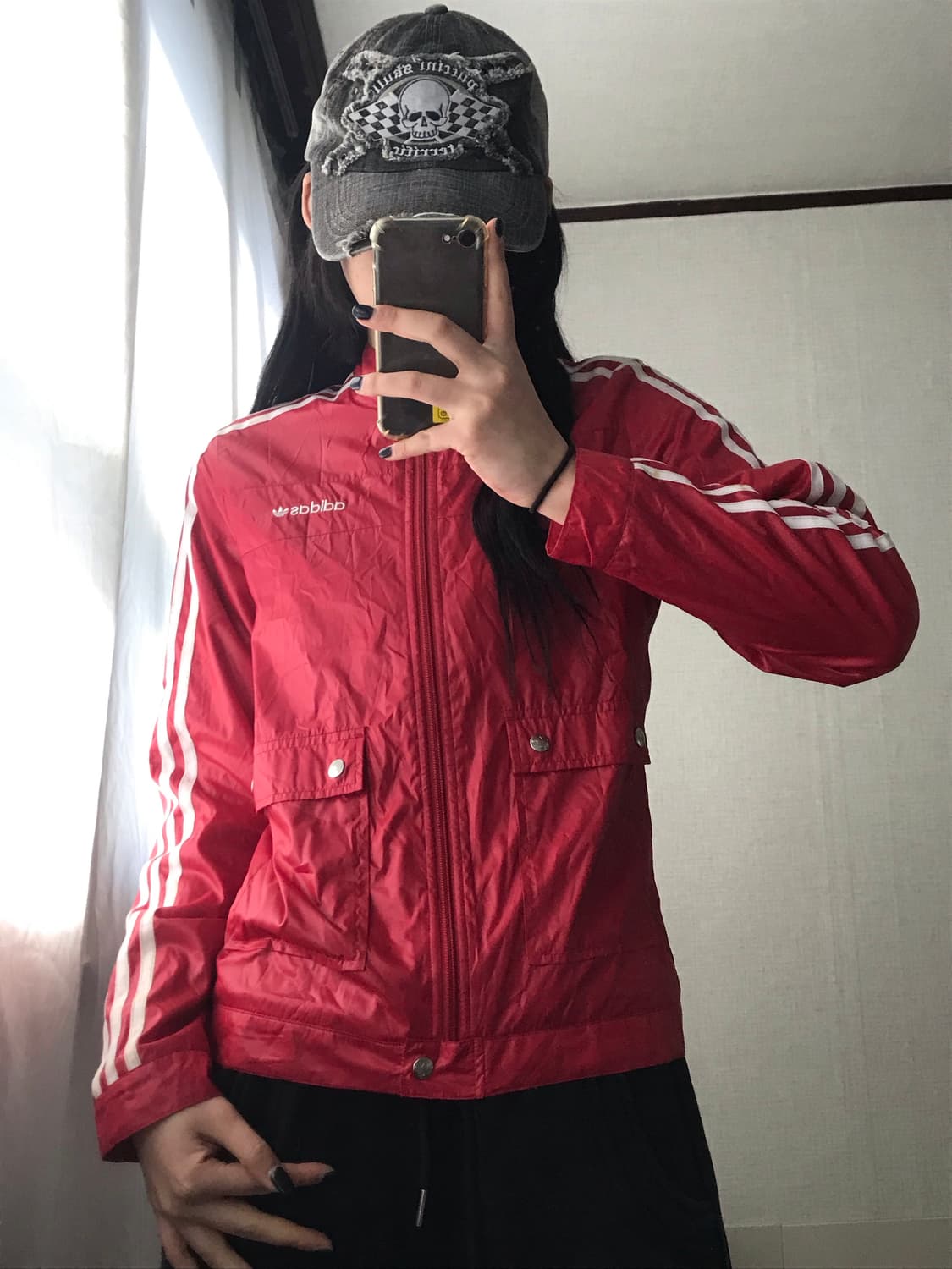 아디다스 레드 바이커자켓 상품이미지4