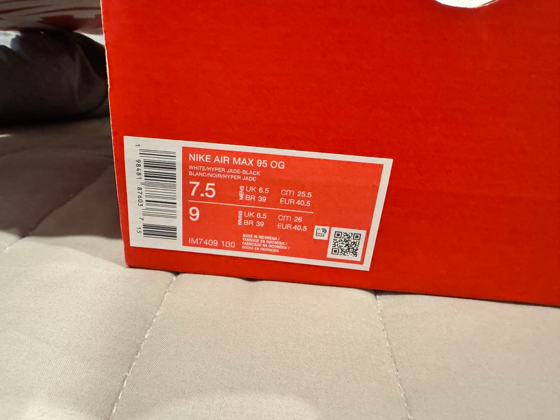 에어맥스 95 OG WHITE BLACK AIR MAX 95 상품이미지5