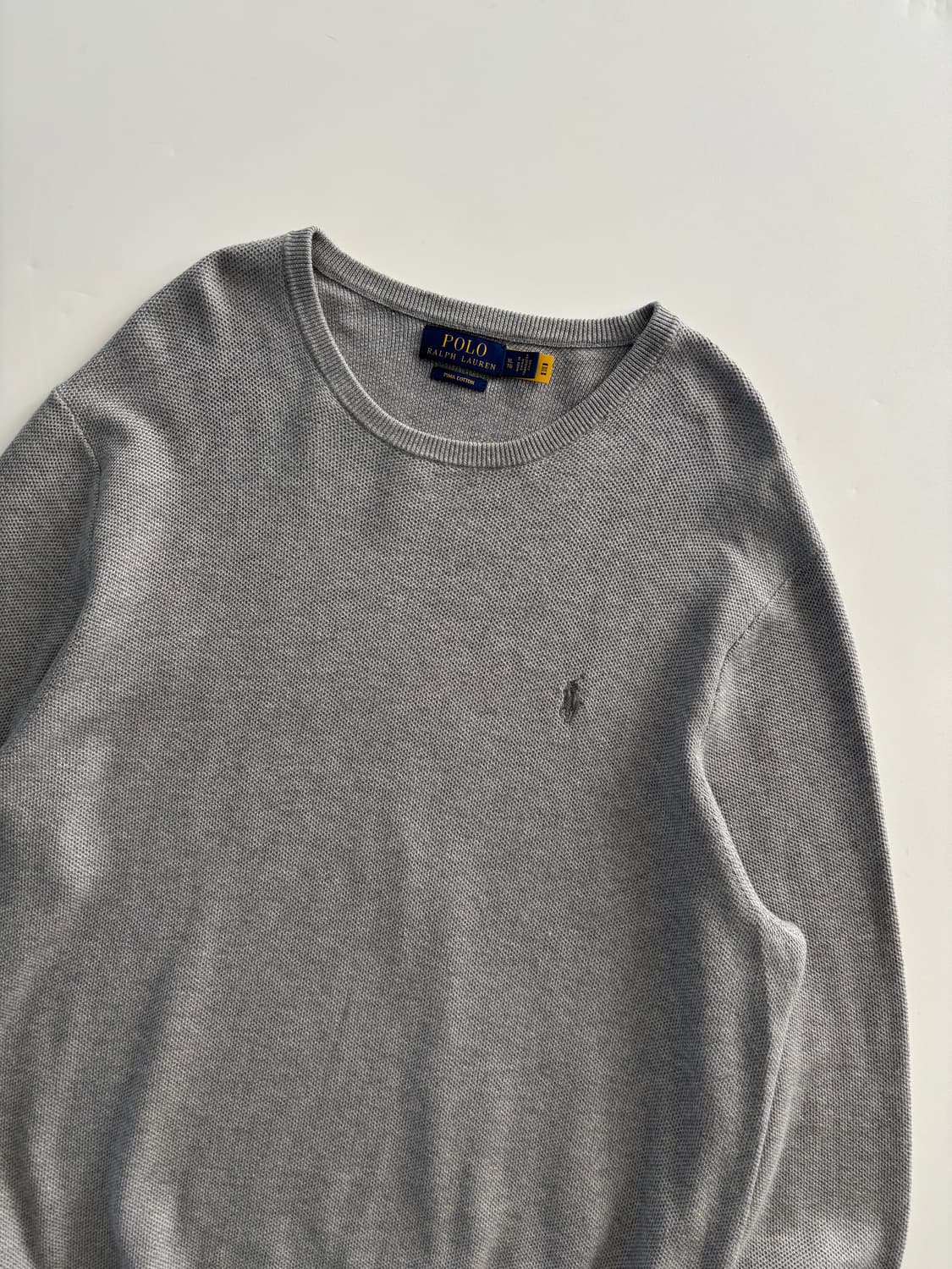 Polo 폴로 랄프로렌 신형 큐알 그레이 피마코튼 니트 상품이미지4