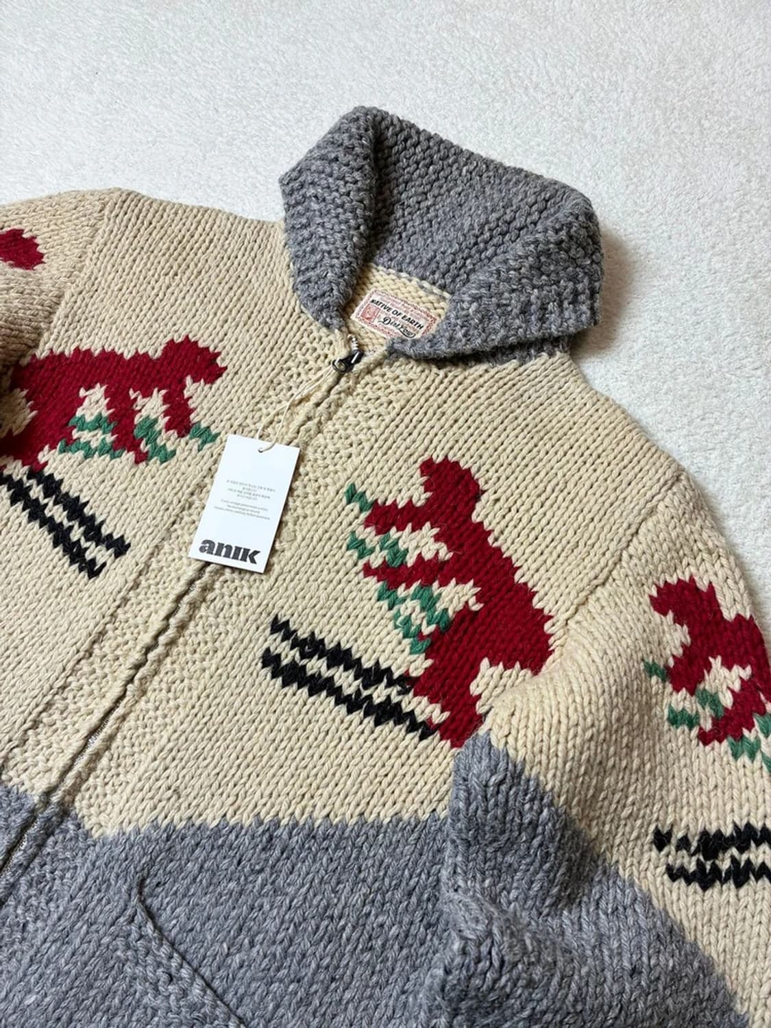 네이티브오브어스 90's 헤비울 코위찬 니트 가디건 PN6504 상품이미지2