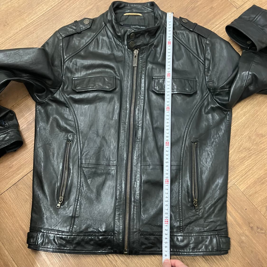 N254 ck 캘빈클라인 가죽 자켓 바이커 상품이미지7