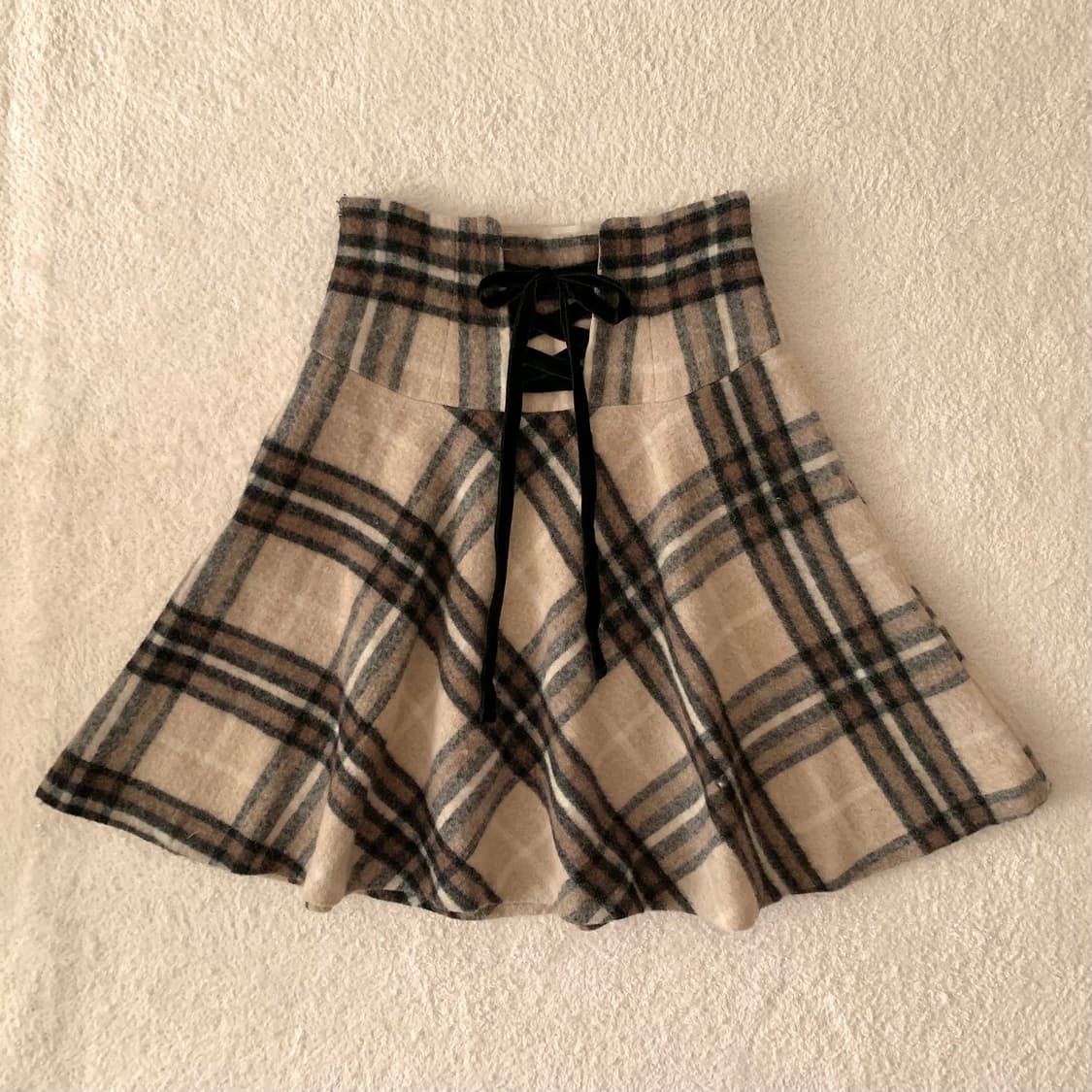 체크 아일렛 스커트 상품이미지1